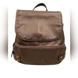 WILSON LEATHER CHOCOLATE BROWN MINI BACKPACK.